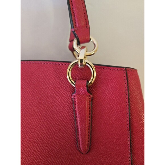 Coach Minetta Crossgrain Leather Purse Pink F57847 GUC Missing Shoulder Strap - Picture 6 of 9